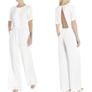 White Jumpsuit Short Sleeve - Bcbg Max Azria
